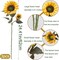 3 Pcs Sunflowers Artificial Flowers with Long Stems Silk Fake Large Sunflowers Decor Faux Sunflower Bouquet Floral Arrangement for Outdoor Indoor Summer Fall Wedding Party Table Centerpieces